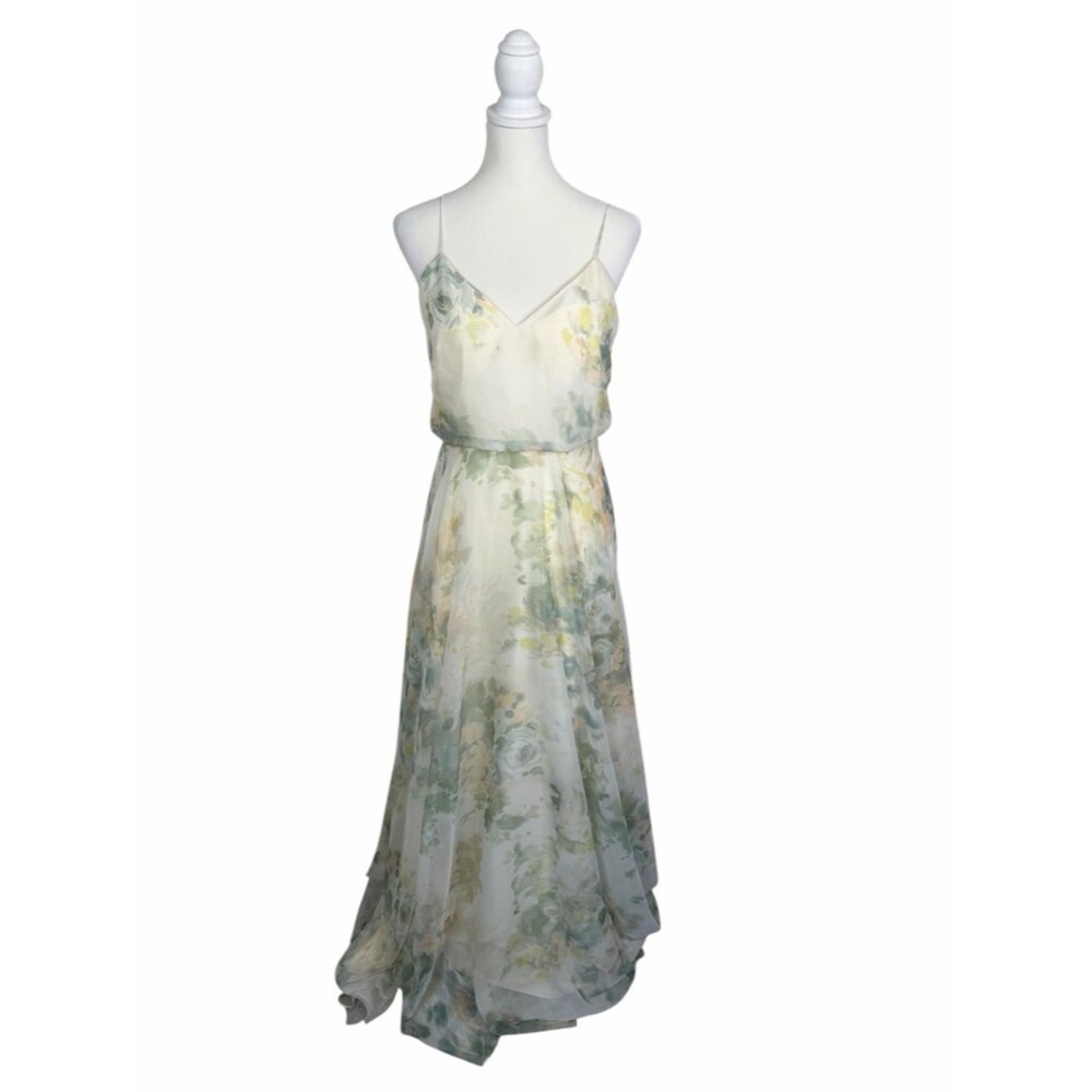 Jenny Yoo Collection Dress 6 NWT Floral Maxi Chiffon Wedding Formal Bridesmaid